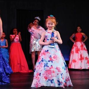 Rare editions long floral gown with pink gem waistline Macy’s